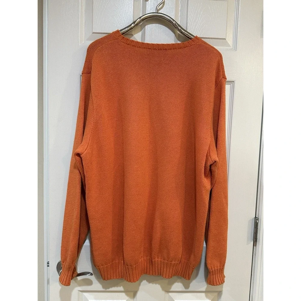Vintage Ralph Lauren Polo Orange Long Sleeve‎ Knit Sweater Size 3XLT